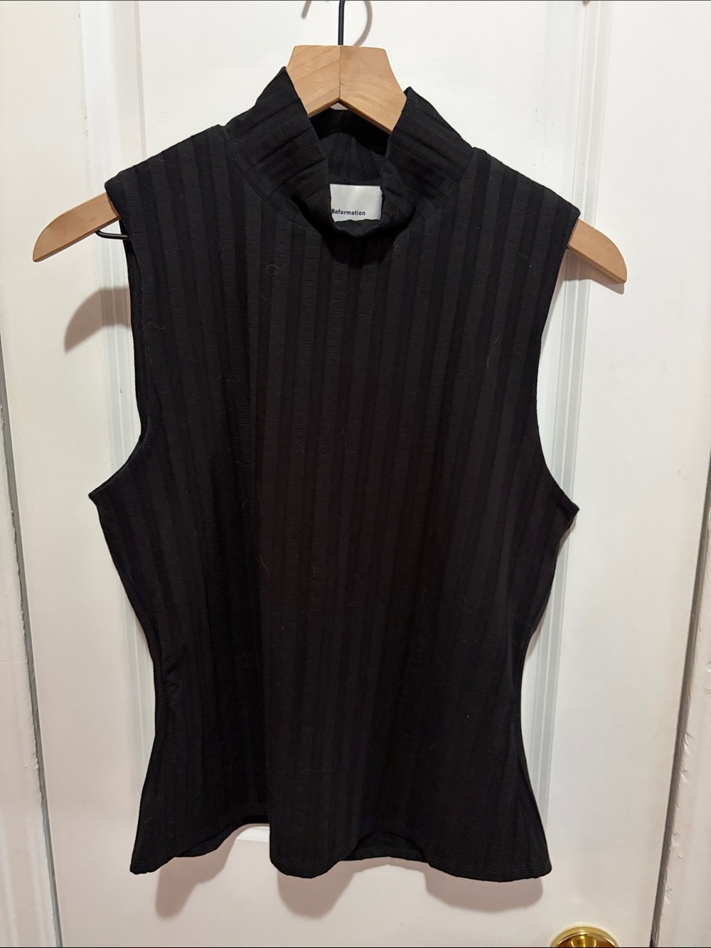 Reformation Madison Knit Top, Black